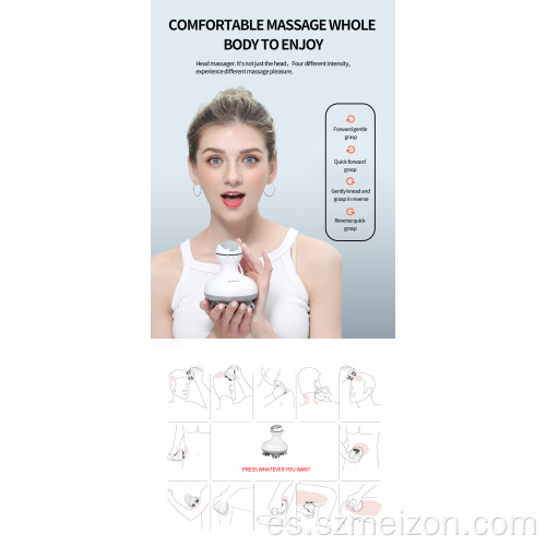 Masajeador de cabeza vibratorio de cuero cabelludo de mano eléctrico